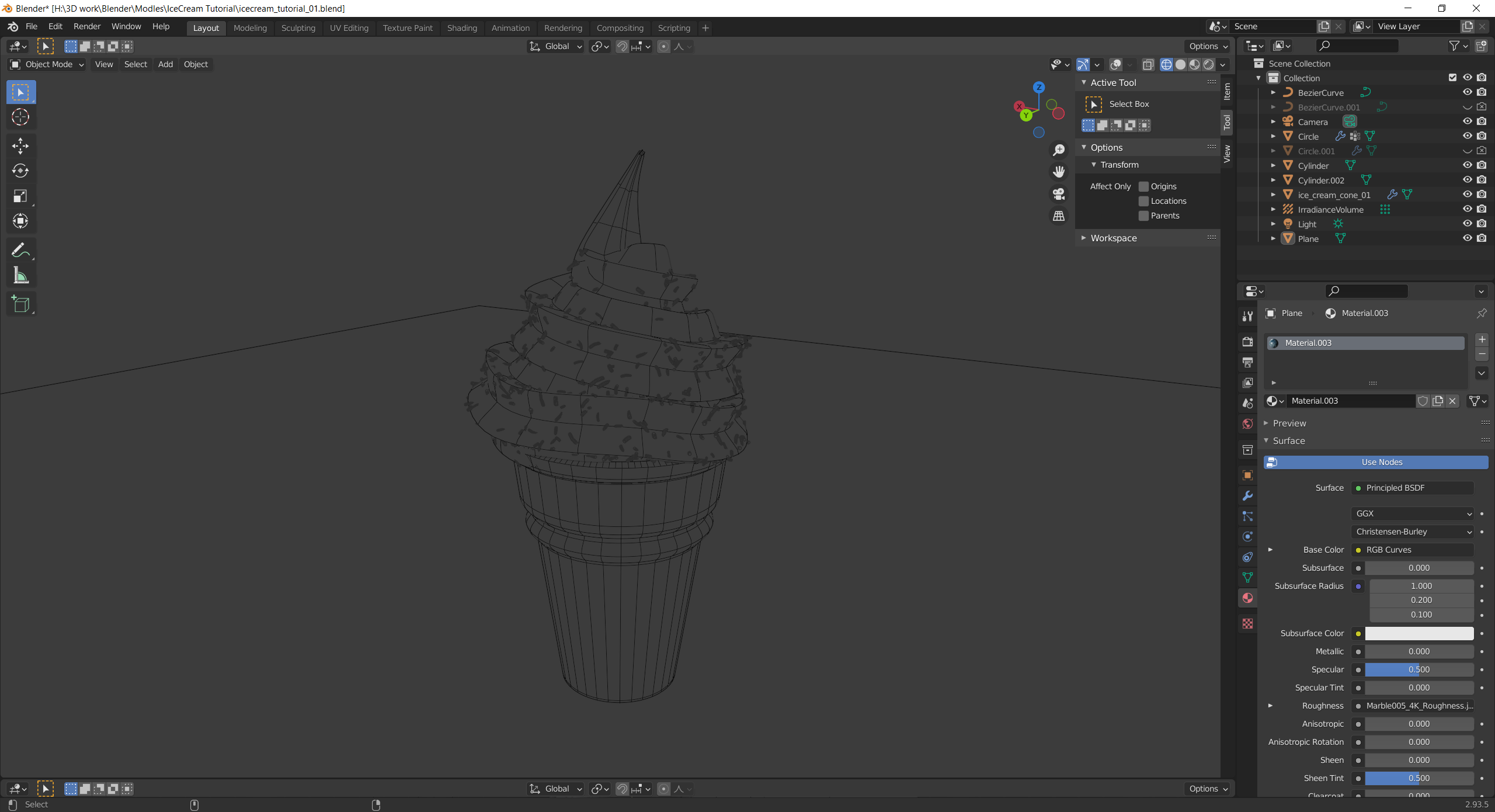 ice-cream wireframe